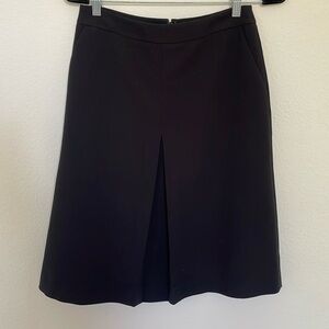 Halogen black inverted pleat knee length skirt 6